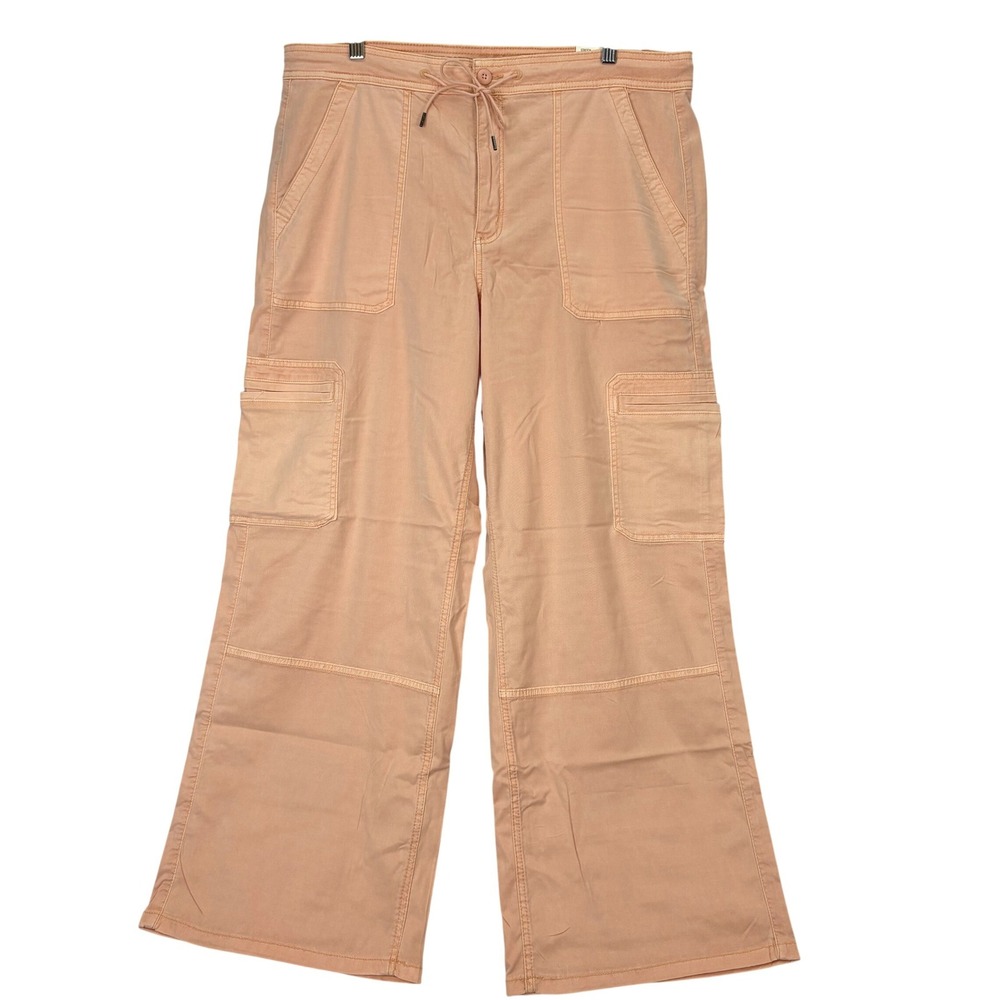 American Eagle Coral Baggy Wide Leg Cargo Pants Womens 16 Short High Rise NWT